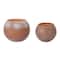 Brushed Gold Glass Orb Votive Candle Holder Set